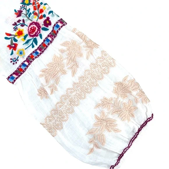Johnny Was Allegra Embroidered Peasant Blouse Size Large - Picture 10 of 11